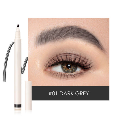 4 Fork Tip Waterproof Liquid Eyebrow Pen