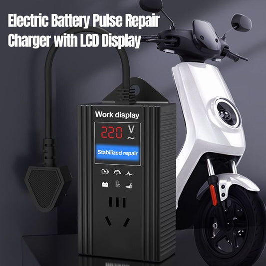 🔥🔥🔥Electric Battery Pulse Repair Charger with LCD Display